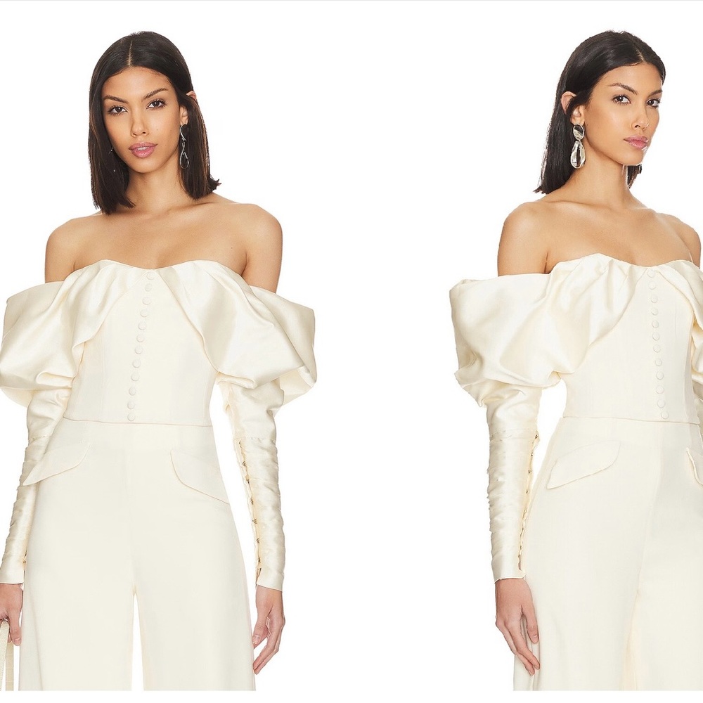 Chic Off-Shoulder Cream Blouse